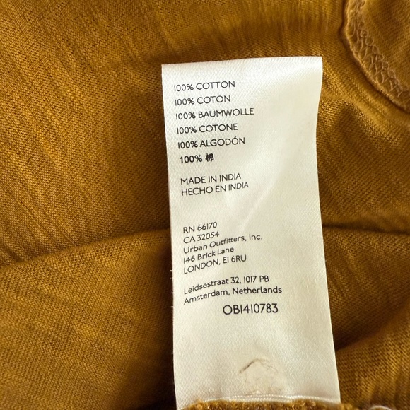 Anthropologie Mustard Ruffle Top - Picture 7 of 7